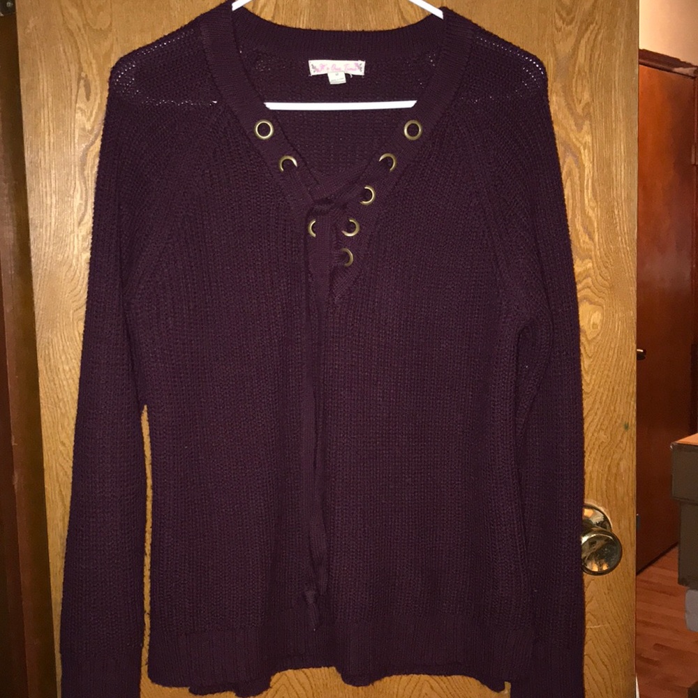 Maroon purple sweater